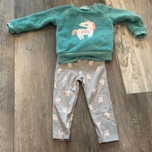 Pekkle Unicorn Sweatshirt and Leggings Set